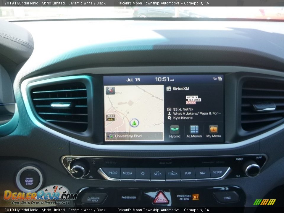 2019 Hyundai Ioniq Hybrid Limited Ceramic White / Black Photo #14