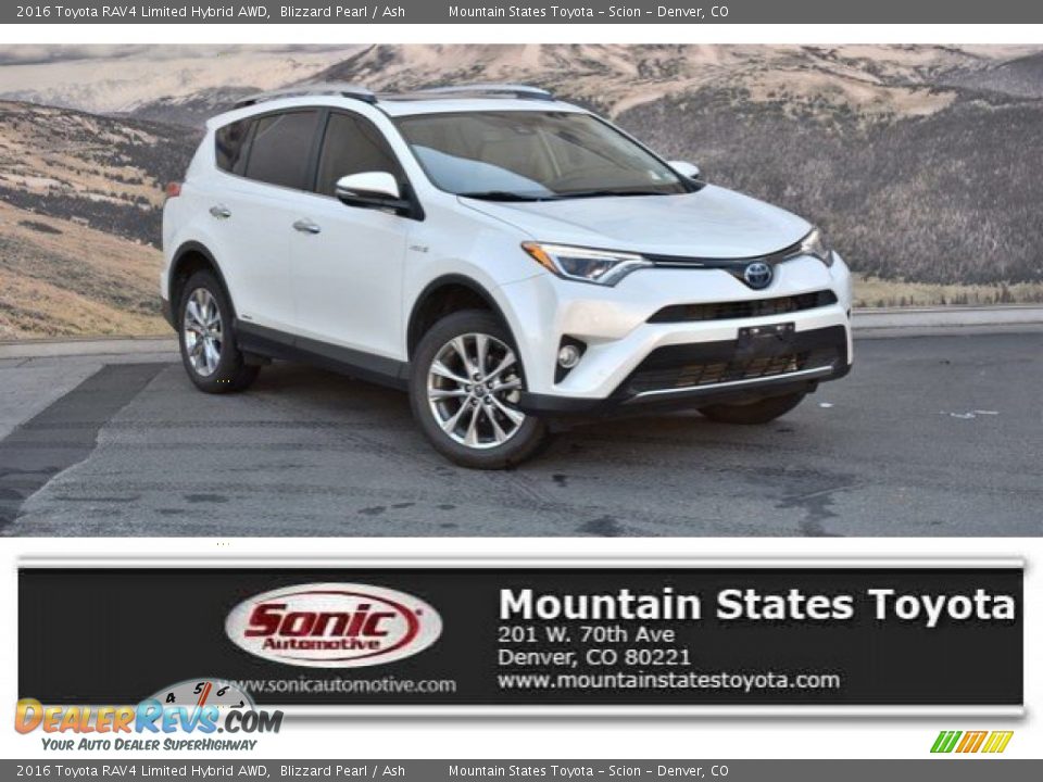 2016 Toyota RAV4 Limited Hybrid AWD Blizzard Pearl / Ash Photo #1