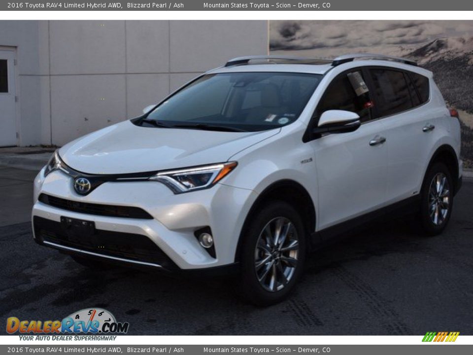 2016 Toyota RAV4 Limited Hybrid AWD Blizzard Pearl / Ash Photo #2