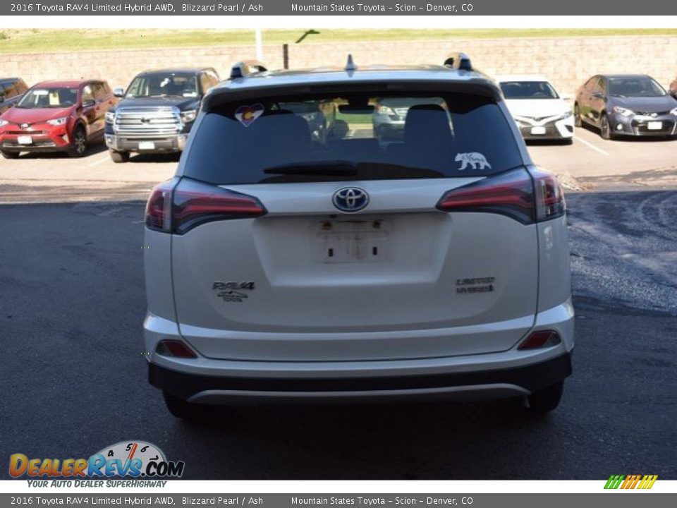 2016 Toyota RAV4 Limited Hybrid AWD Blizzard Pearl / Ash Photo #5