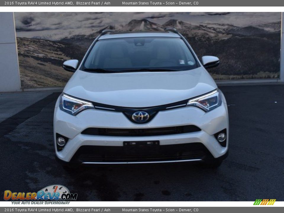 2016 Toyota RAV4 Limited Hybrid AWD Blizzard Pearl / Ash Photo #8