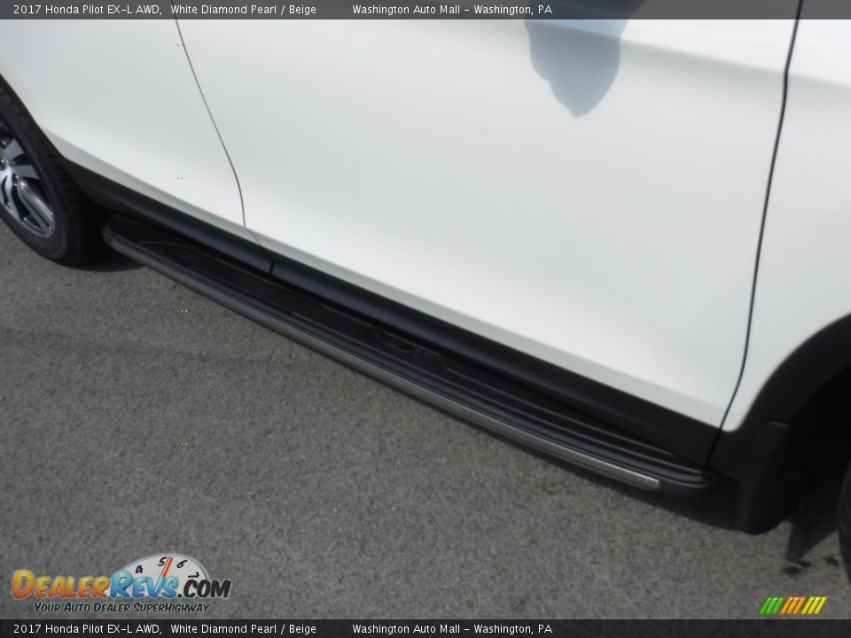 2017 Honda Pilot EX-L AWD White Diamond Pearl / Beige Photo #4