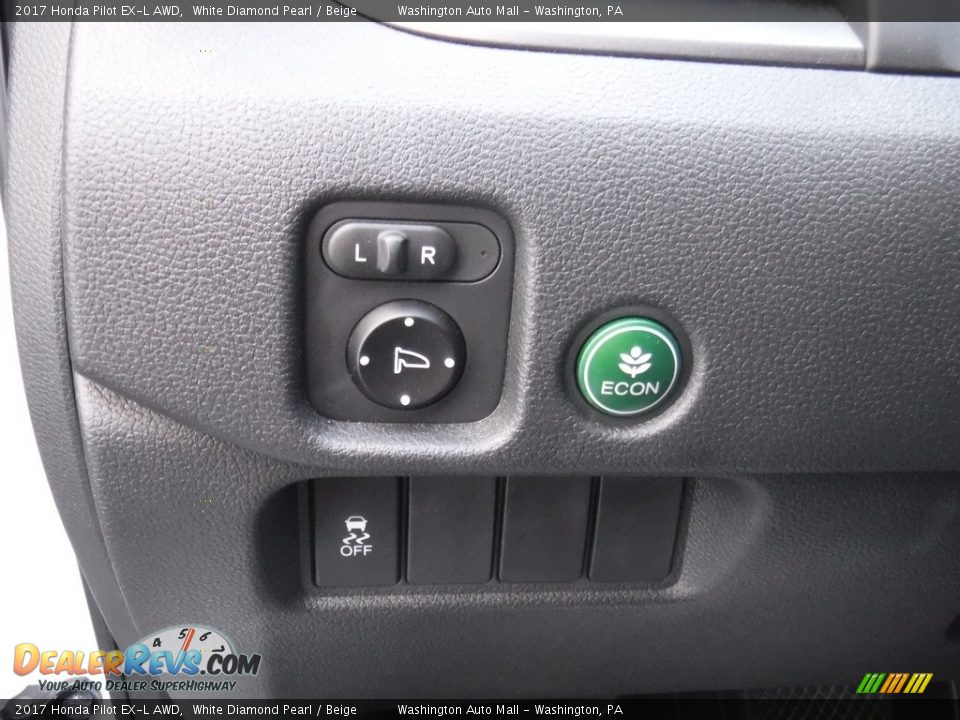 2017 Honda Pilot EX-L AWD White Diamond Pearl / Beige Photo #16