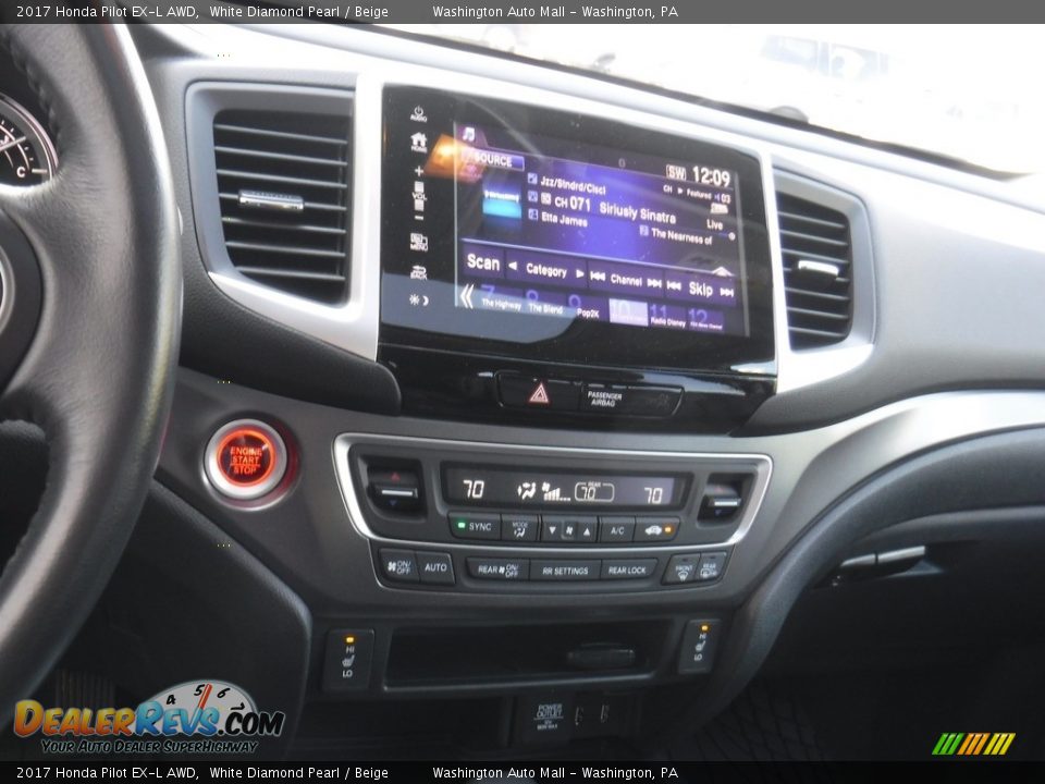2017 Honda Pilot EX-L AWD White Diamond Pearl / Beige Photo #20