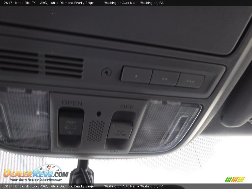 2017 Honda Pilot EX-L AWD White Diamond Pearl / Beige Photo #26