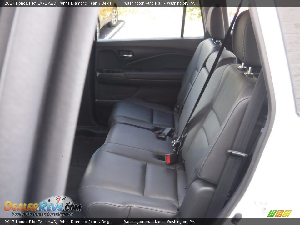 2017 Honda Pilot EX-L AWD White Diamond Pearl / Beige Photo #28