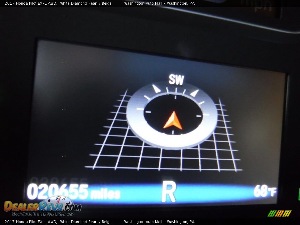 2017 Honda Pilot EX-L AWD White Diamond Pearl / Beige Photo #35