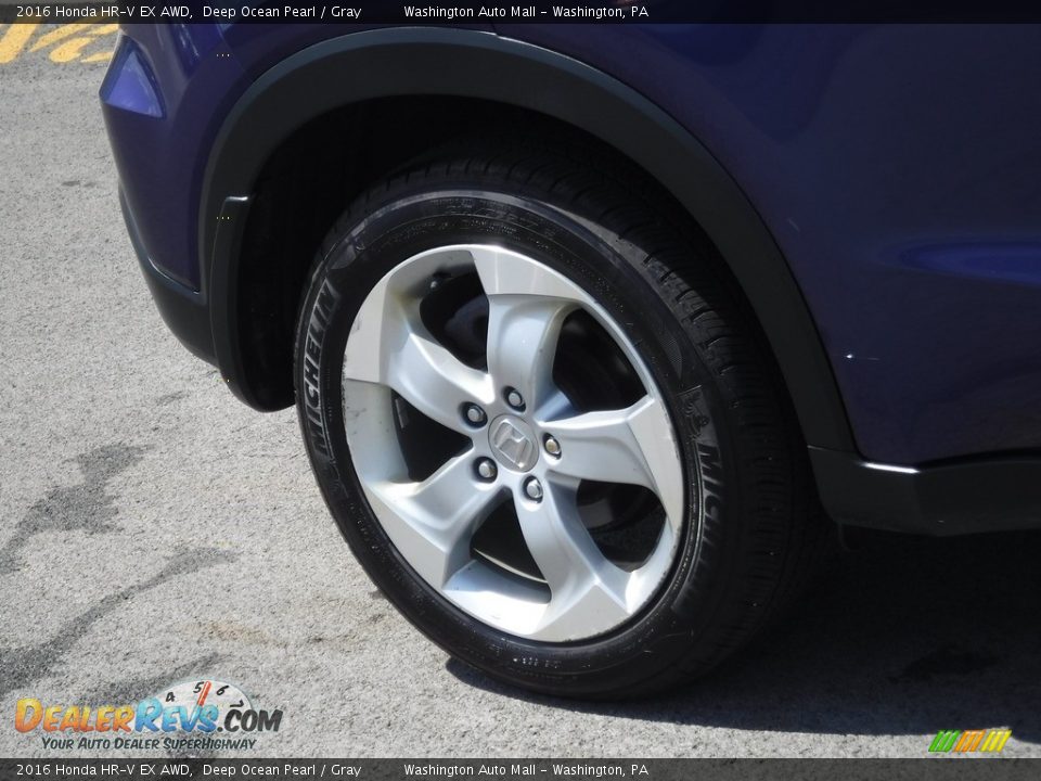 2016 Honda HR-V EX AWD Deep Ocean Pearl / Gray Photo #3