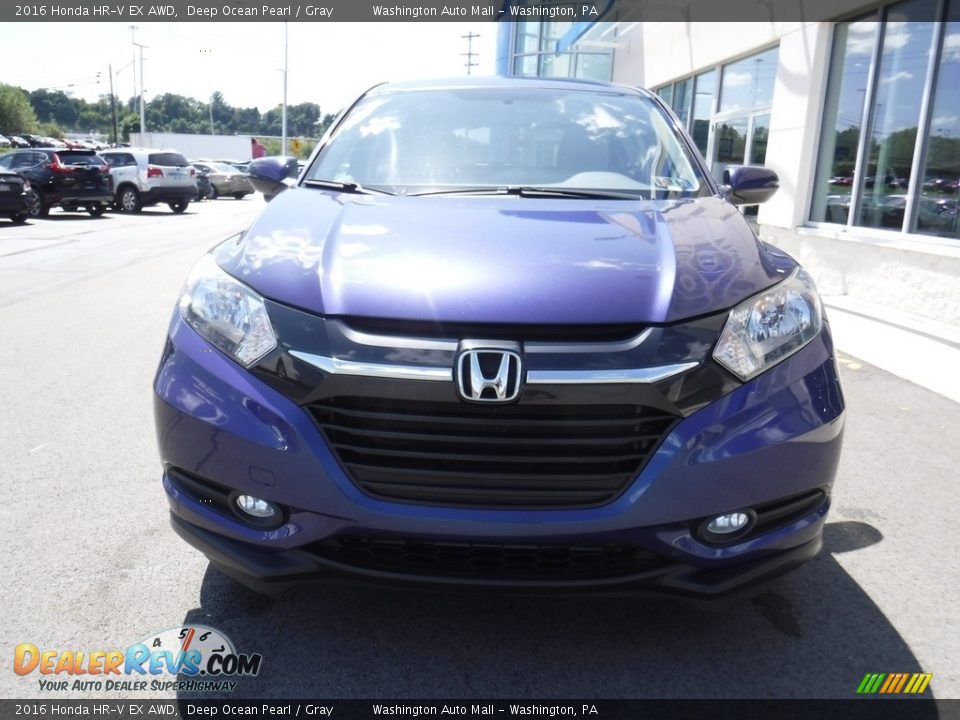 2016 Honda HR-V EX AWD Deep Ocean Pearl / Gray Photo #5