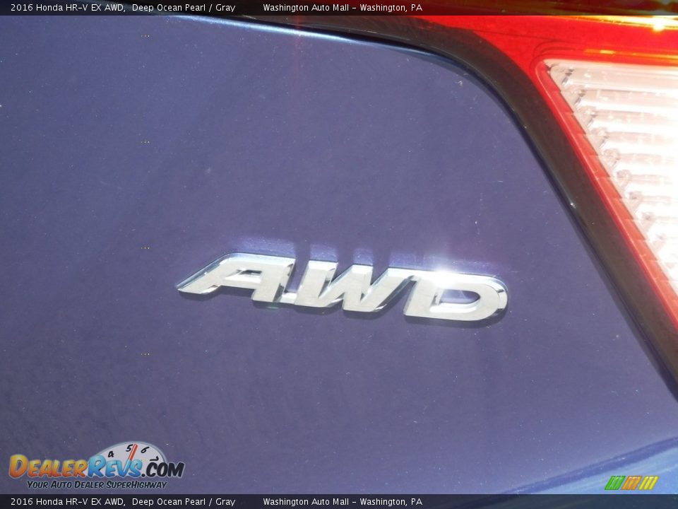 2016 Honda HR-V EX AWD Deep Ocean Pearl / Gray Photo #10
