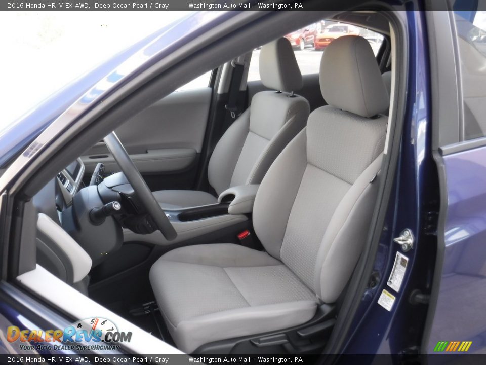 2016 Honda HR-V EX AWD Deep Ocean Pearl / Gray Photo #14