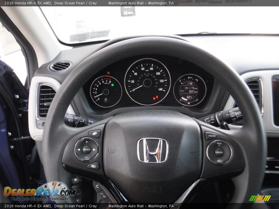 2016 Honda HR-V EX AWD Deep Ocean Pearl / Gray Photo #22