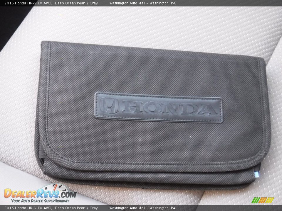 2016 Honda HR-V EX AWD Deep Ocean Pearl / Gray Photo #25