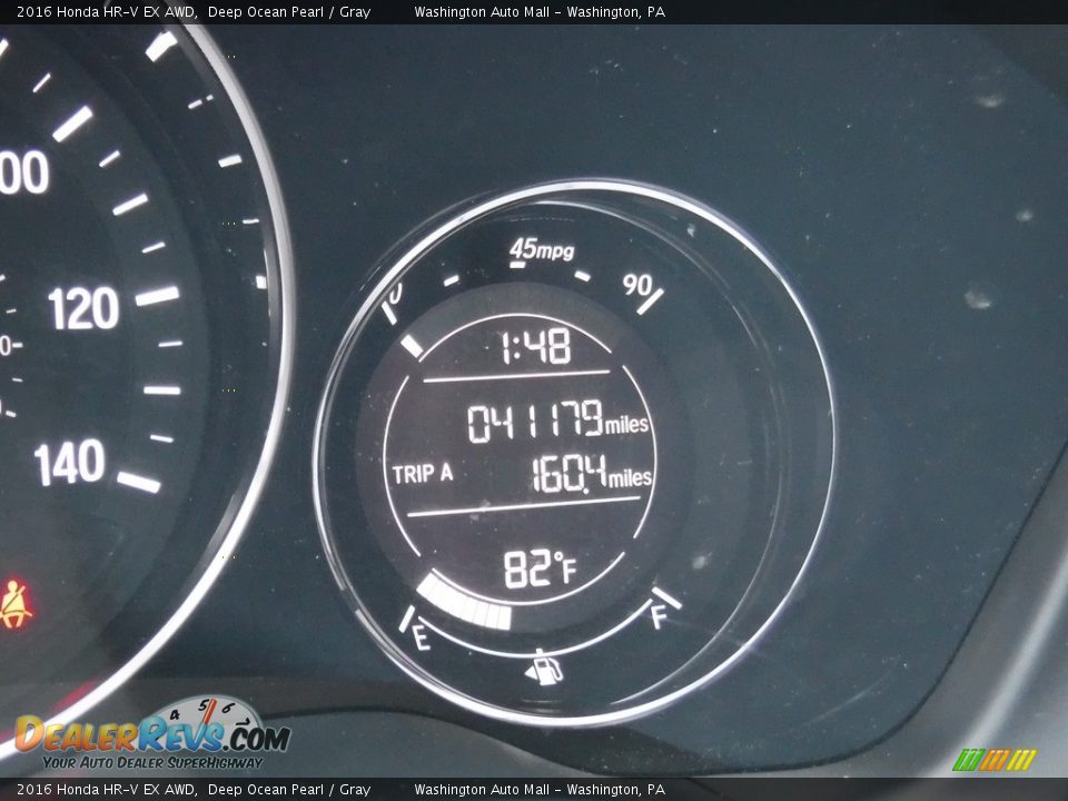2016 Honda HR-V EX AWD Deep Ocean Pearl / Gray Photo #27