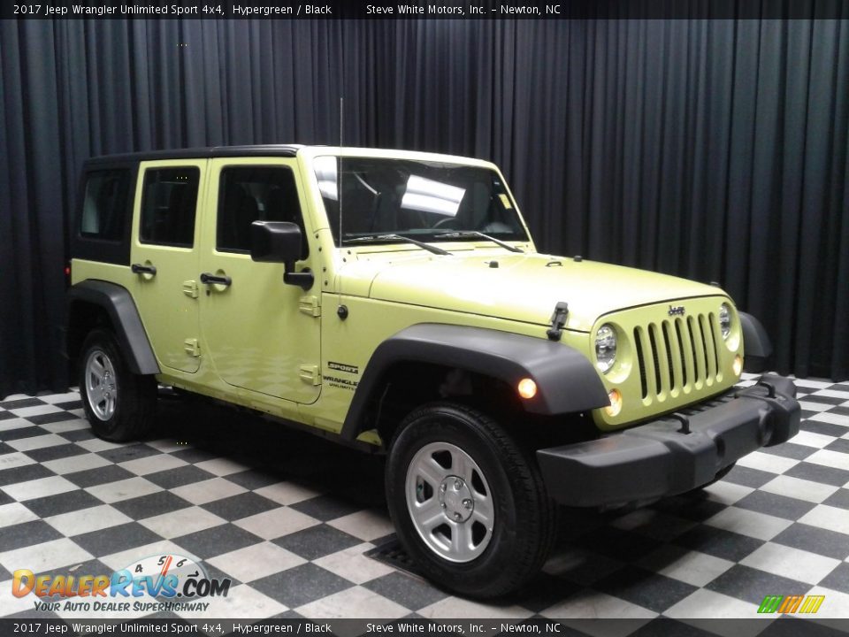 2017 Jeep Wrangler Unlimited Sport 4x4 Hypergreen / Black Photo #4