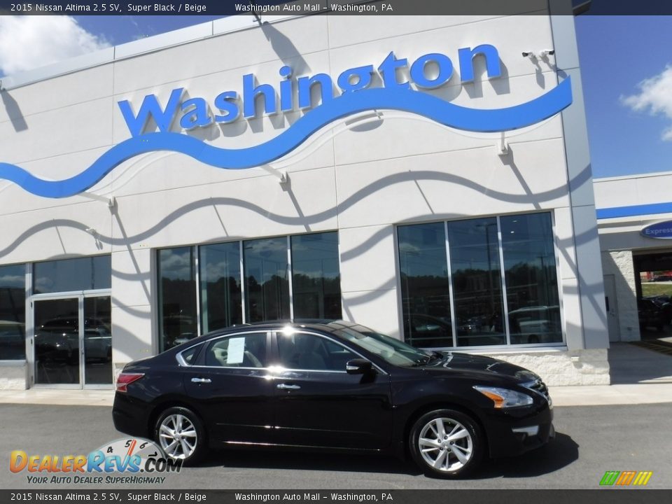 2015 Nissan Altima 2.5 SV Super Black / Beige Photo #2