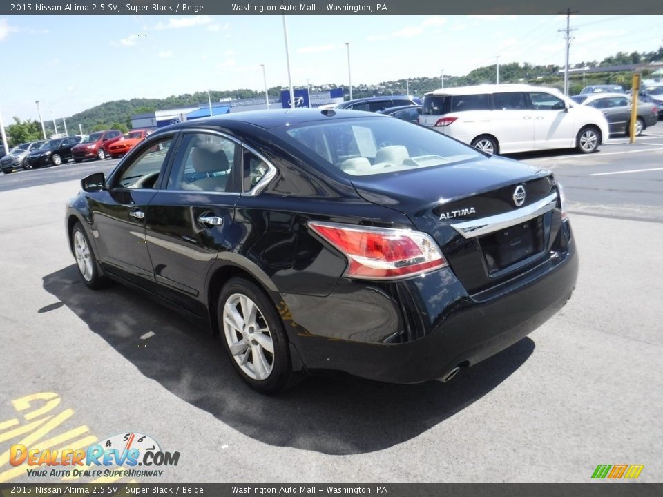 2015 Nissan Altima 2.5 SV Super Black / Beige Photo #7