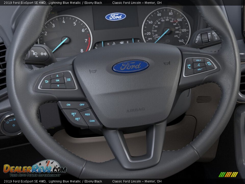 2019 Ford EcoSport SE 4WD Lightning Blue Metallic / Ebony Black Photo #12