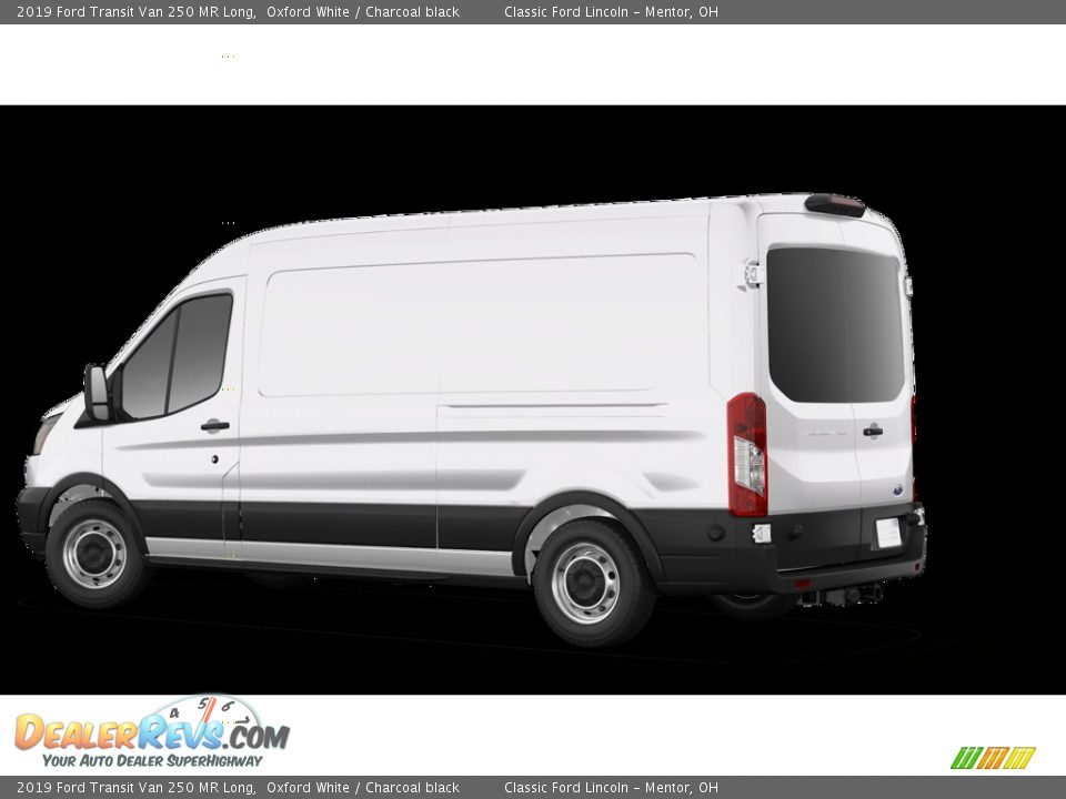 2019 Ford Transit Van 250 MR Long Oxford White / Charcoal black Photo #2