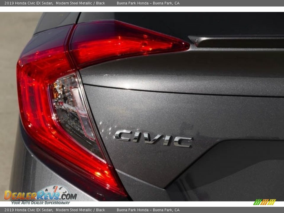 2019 Honda Civic EX Sedan Modern Steel Metallic / Black Photo #7