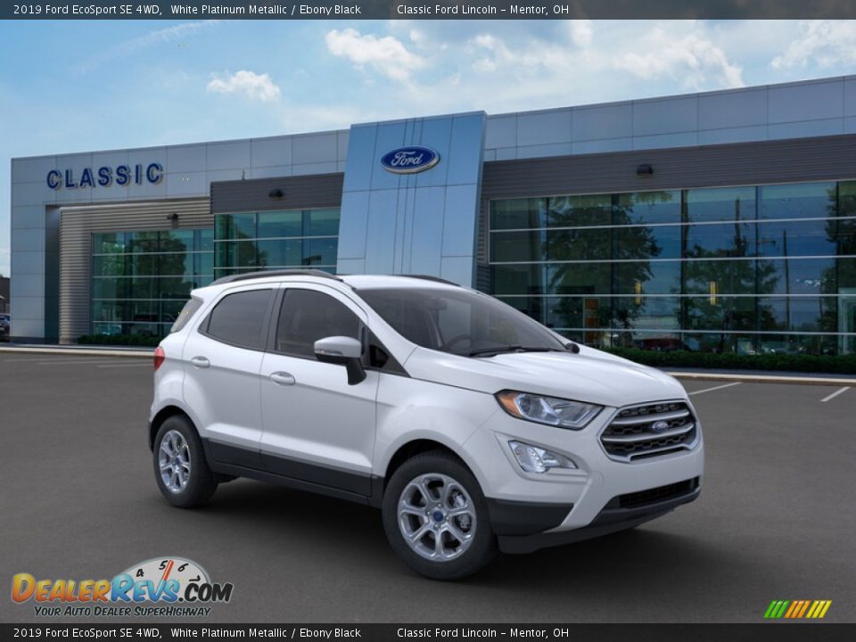 2019 Ford EcoSport SE 4WD White Platinum Metallic / Ebony Black Photo #7