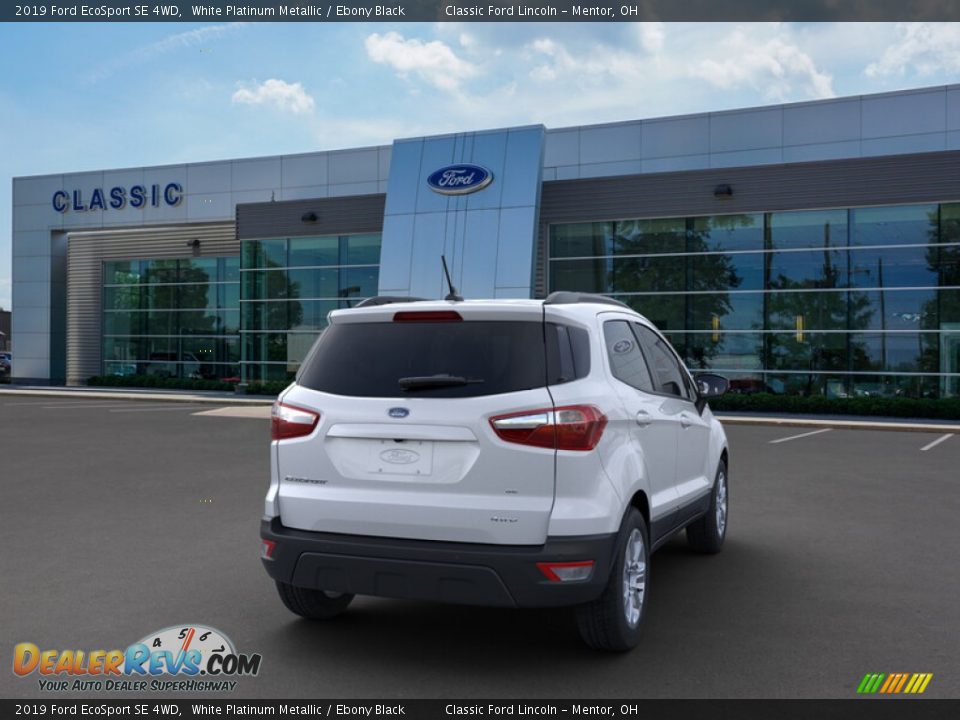 2019 Ford EcoSport SE 4WD White Platinum Metallic / Ebony Black Photo #8
