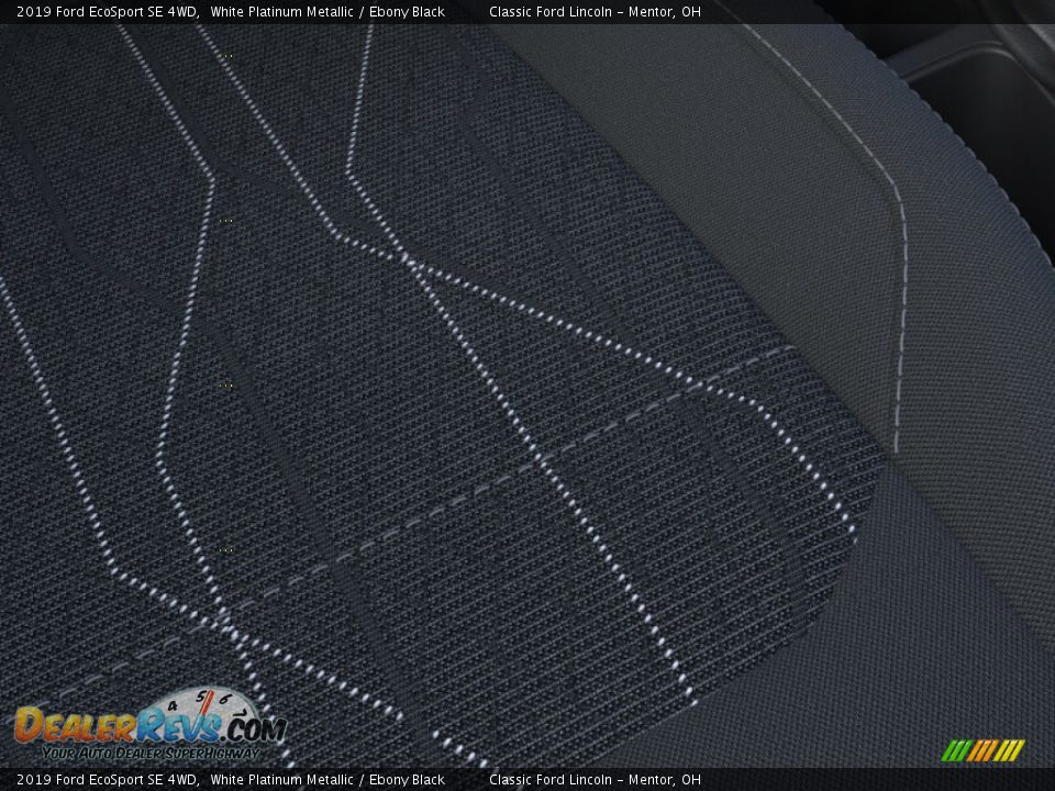 2019 Ford EcoSport SE 4WD White Platinum Metallic / Ebony Black Photo #16