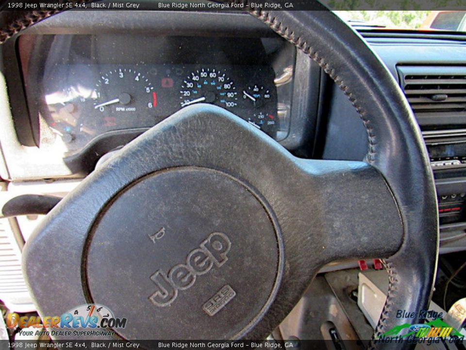 1998 Jeep Wrangler SE 4x4 Black / Mist Grey Photo #15