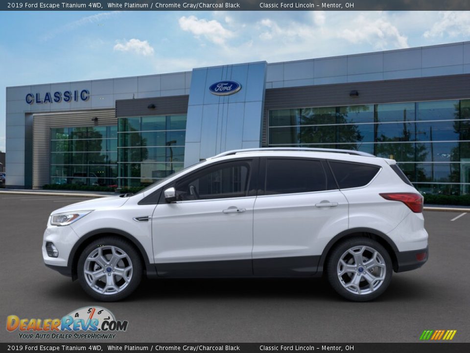 2019 Ford Escape Titanium 4WD White Platinum / Chromite Gray/Charcoal Black Photo #3