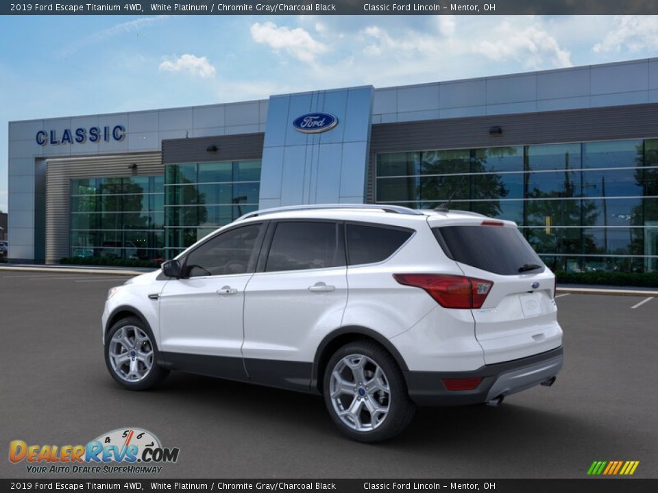 2019 Ford Escape Titanium 4WD White Platinum / Chromite Gray/Charcoal Black Photo #4