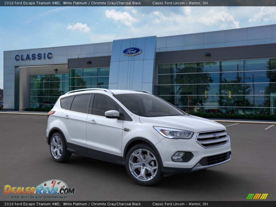 2019 Ford Escape Titanium 4WD White Platinum / Chromite Gray/Charcoal Black Photo #7