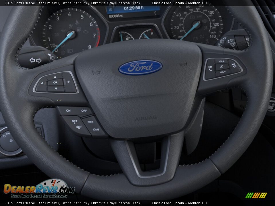 2019 Ford Escape Titanium 4WD White Platinum / Chromite Gray/Charcoal Black Photo #12