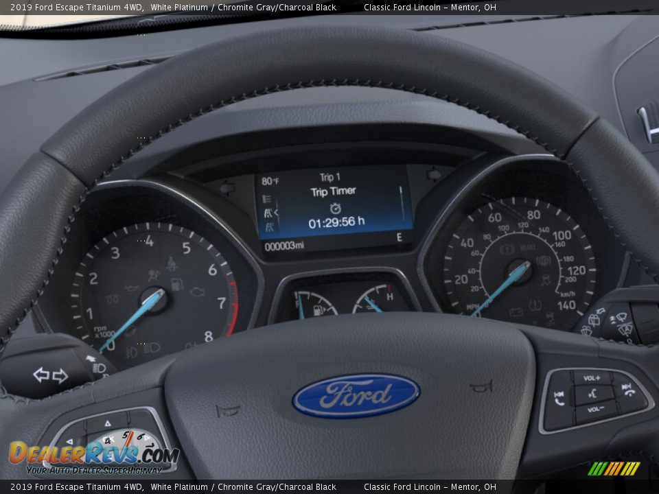 2019 Ford Escape Titanium 4WD White Platinum / Chromite Gray/Charcoal Black Photo #13