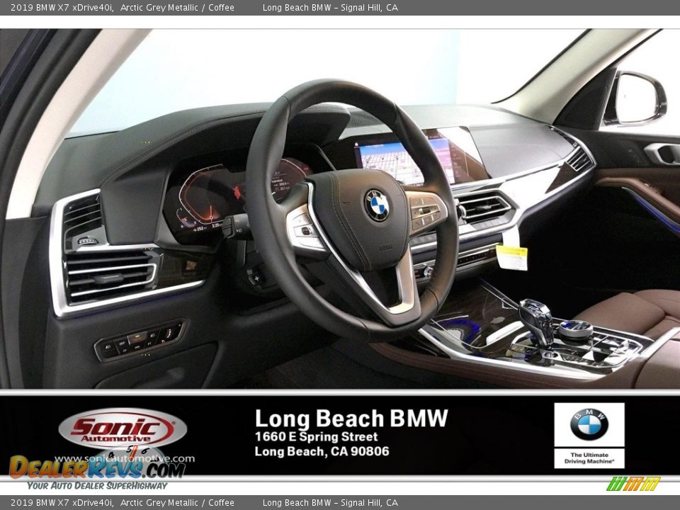 2019 BMW X7 xDrive40i Arctic Grey Metallic / Coffee Photo #4