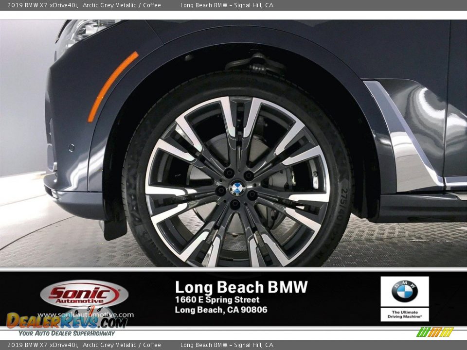 2019 BMW X7 xDrive40i Arctic Grey Metallic / Coffee Photo #9