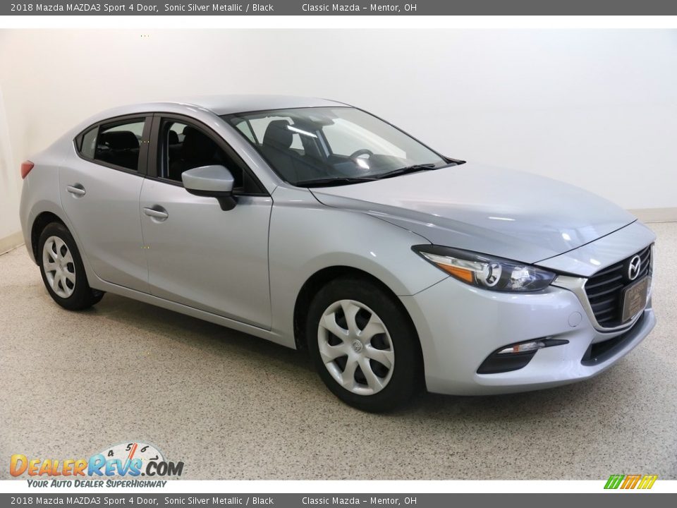 2018 Mazda MAZDA3 Sport 4 Door Sonic Silver Metallic / Black Photo #1
