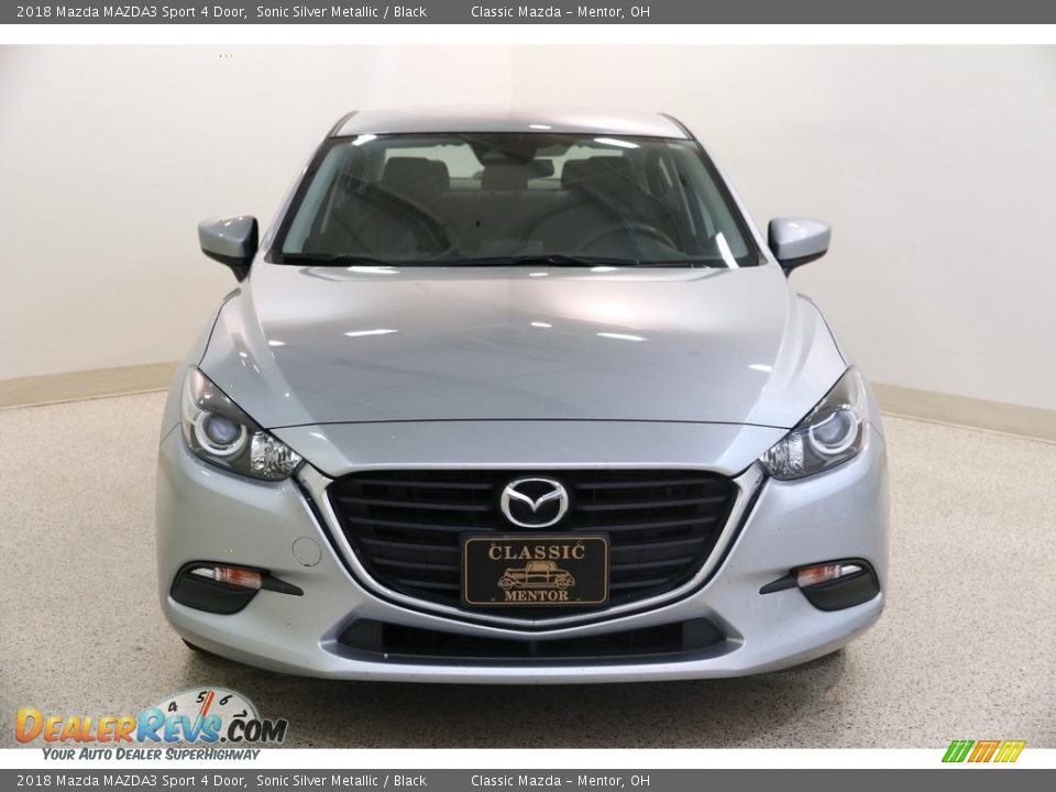 2018 Mazda MAZDA3 Sport 4 Door Sonic Silver Metallic / Black Photo #2