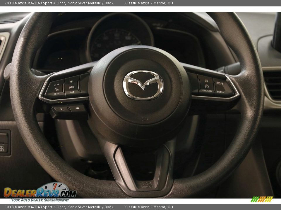 2018 Mazda MAZDA3 Sport 4 Door Sonic Silver Metallic / Black Photo #6