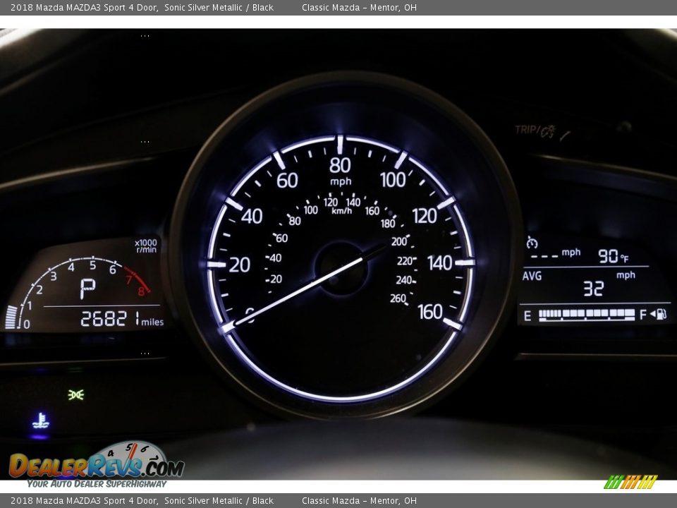 2018 Mazda MAZDA3 Sport 4 Door Sonic Silver Metallic / Black Photo #7