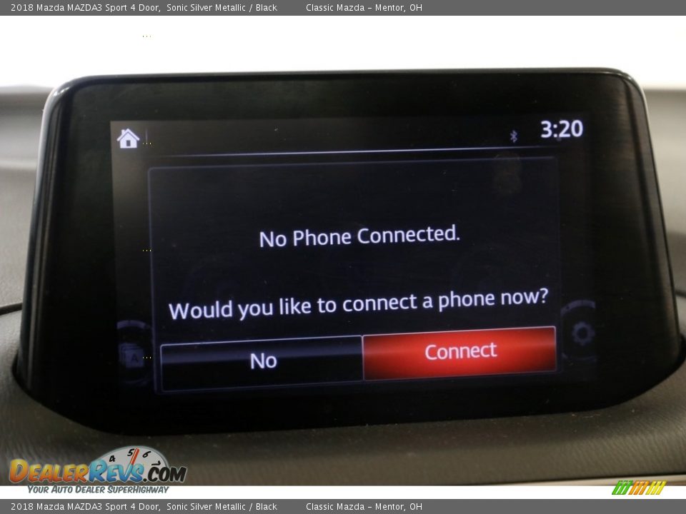 2018 Mazda MAZDA3 Sport 4 Door Sonic Silver Metallic / Black Photo #10
