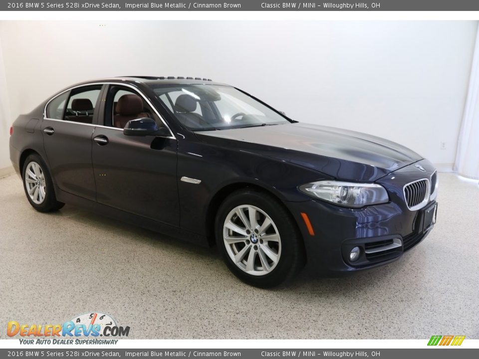 2016 BMW 5 Series 528i xDrive Sedan Imperial Blue Metallic / Cinnamon Brown Photo #1