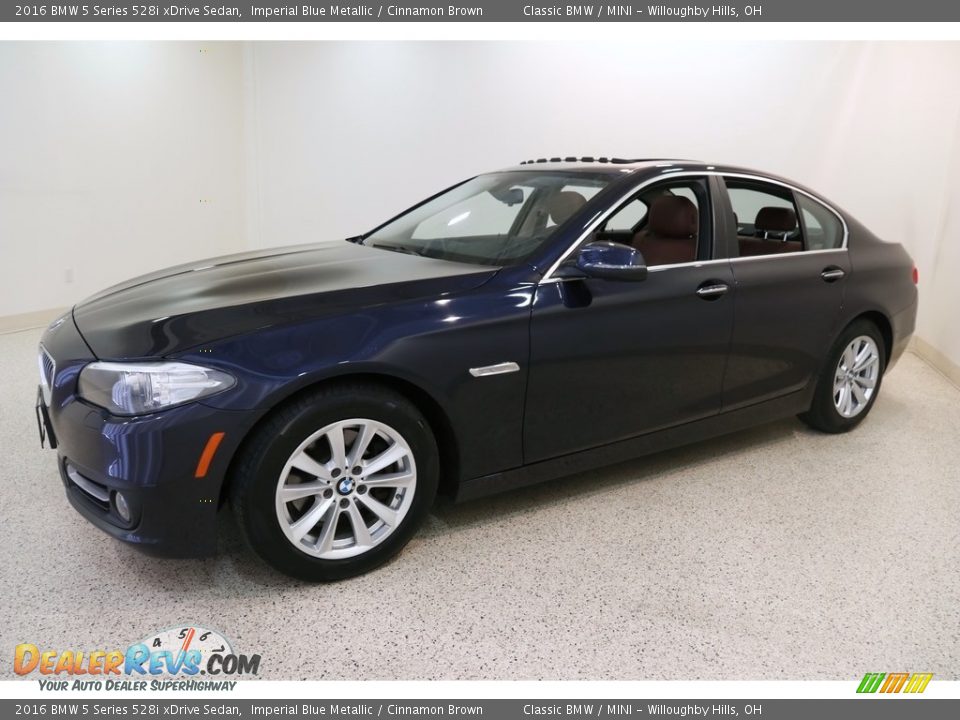 2016 BMW 5 Series 528i xDrive Sedan Imperial Blue Metallic / Cinnamon Brown Photo #3
