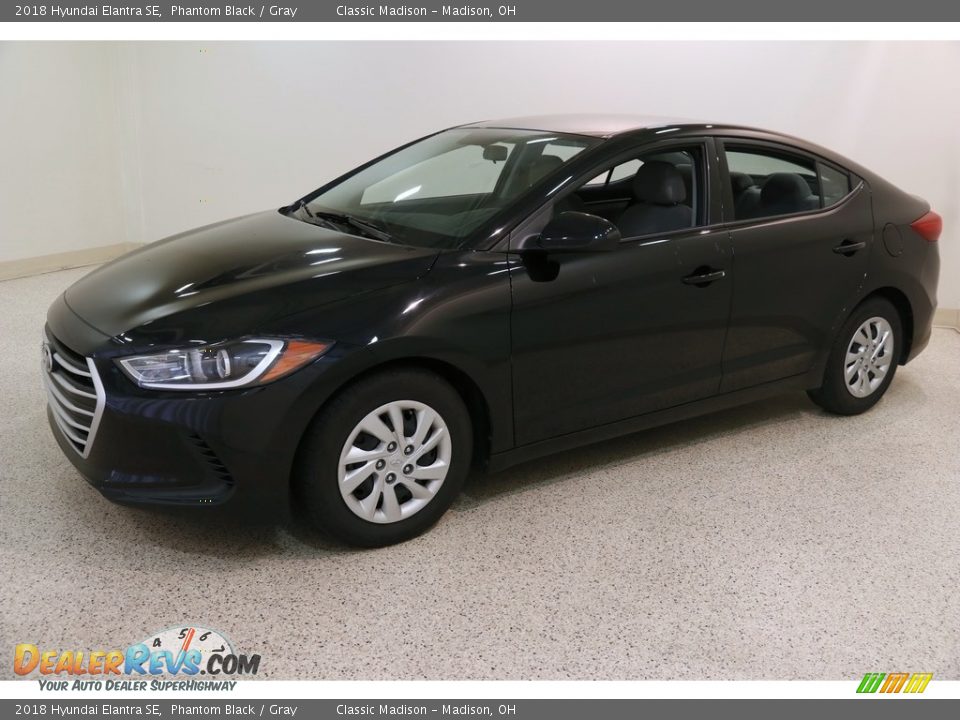 2018 Hyundai Elantra SE Phantom Black / Gray Photo #3