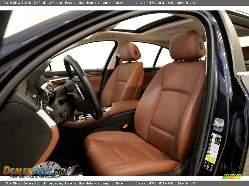 2016 BMW 5 Series 528i xDrive Sedan Imperial Blue Metallic / Cinnamon Brown Photo #5
