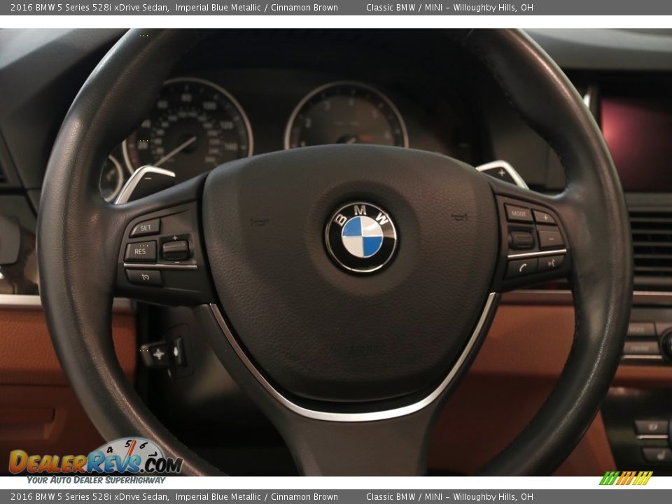 2016 BMW 5 Series 528i xDrive Sedan Imperial Blue Metallic / Cinnamon Brown Photo #6