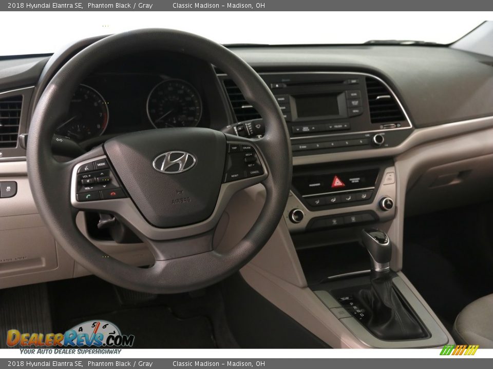 2018 Hyundai Elantra SE Phantom Black / Gray Photo #6