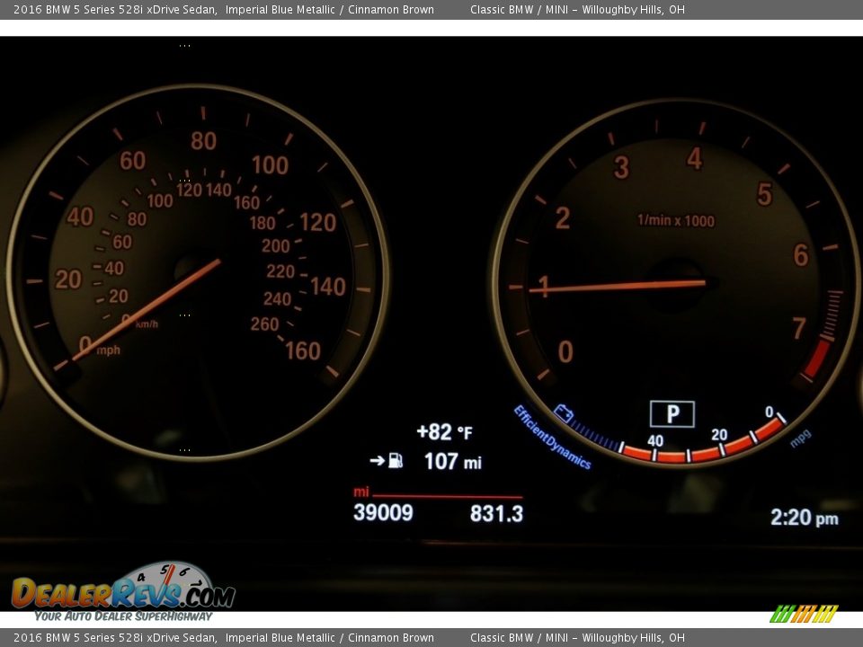 2016 BMW 5 Series 528i xDrive Sedan Imperial Blue Metallic / Cinnamon Brown Photo #7