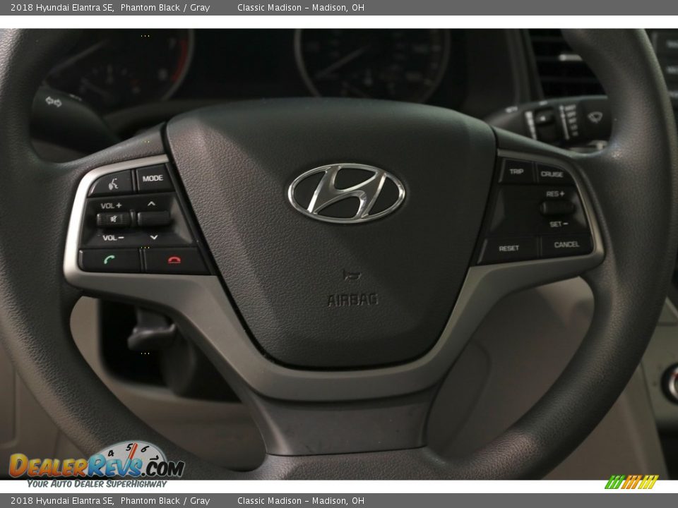 2018 Hyundai Elantra SE Phantom Black / Gray Photo #7