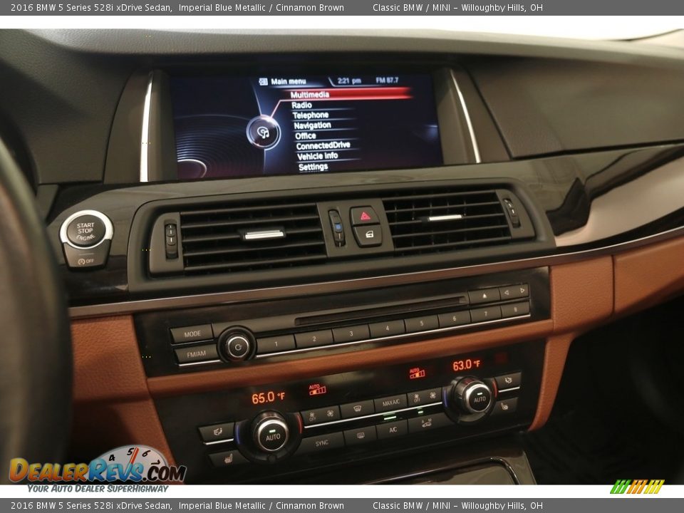 2016 BMW 5 Series 528i xDrive Sedan Imperial Blue Metallic / Cinnamon Brown Photo #8