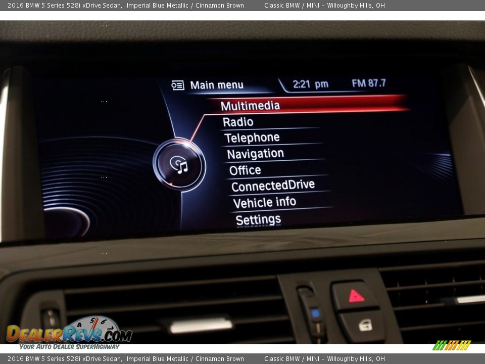 2016 BMW 5 Series 528i xDrive Sedan Imperial Blue Metallic / Cinnamon Brown Photo #9